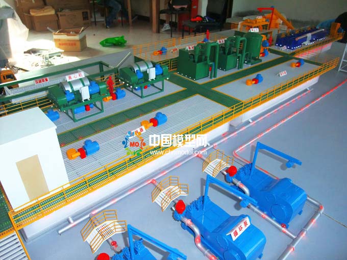 鉆井泥漿處理沙盤模型