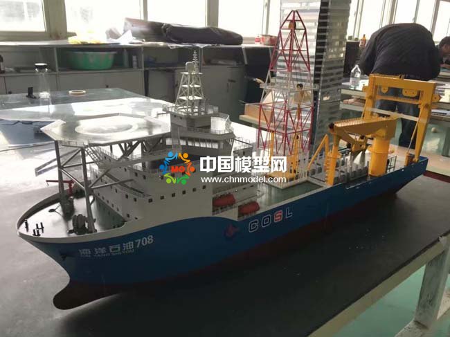 深海勘察船模型,海洋石油708模型