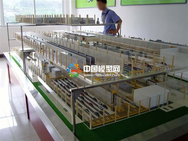 智能汽車檢測站沙盤模型