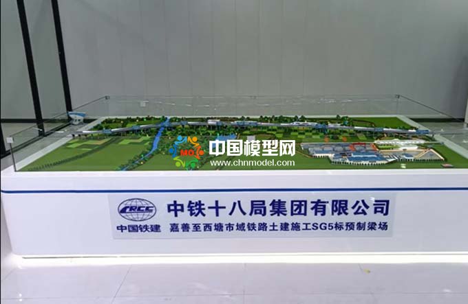 嘉善至西塘市域鐵路土建施工SG5標(biāo)預(yù)制梁場沙盤模型