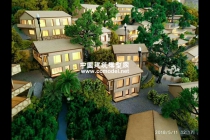 鄉伴攬樹山房建筑模型，展示沙盤模型